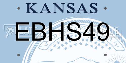 EBHS49 Kansas License Plate