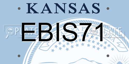 EBIS71 Kansas License Plate