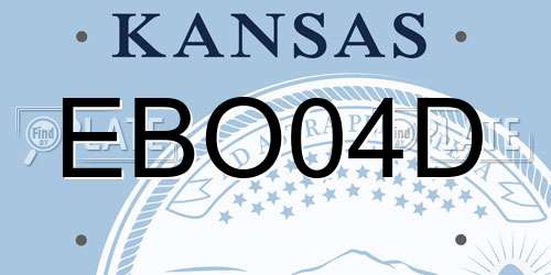 EBO04D Kansas License Plate