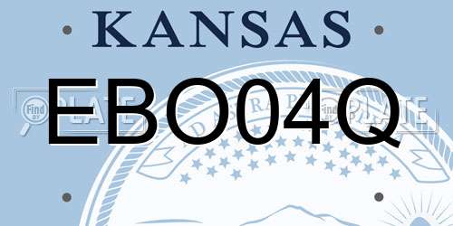 EBO04Q Kansas License Plate
