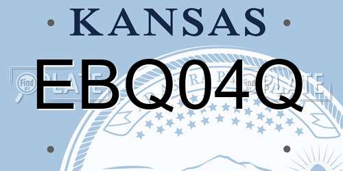 EBQ04Q Kansas License Plate