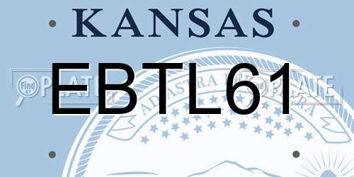 EBTL61 Kansas License Plate