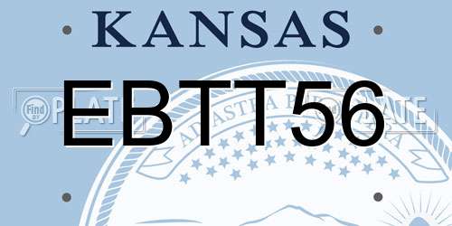 EBTT56 Kansas License Plate