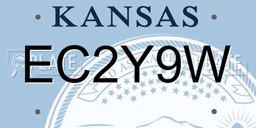 EC2Y9W Kansas License Plate