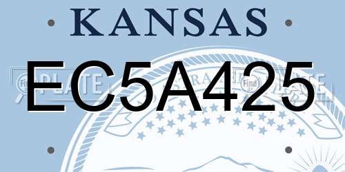 EC5A425 Kansas License Plate