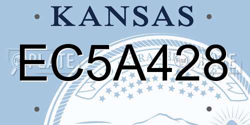 EC5A428 Kansas License Plate