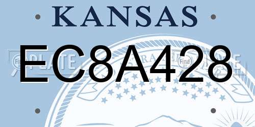 EC8A428 Kansas License Plate