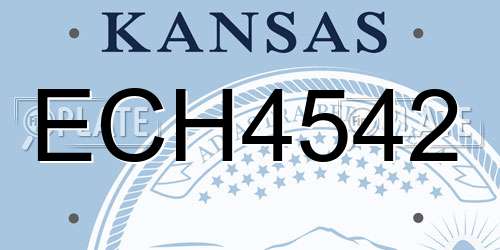 ECH4542 Kansas License Plate