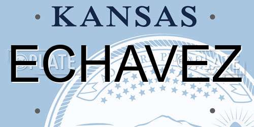 ECHAVEZ Kansas License Plate
