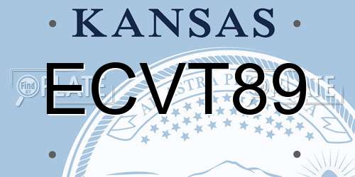 ECVT89 Kansas License Plate