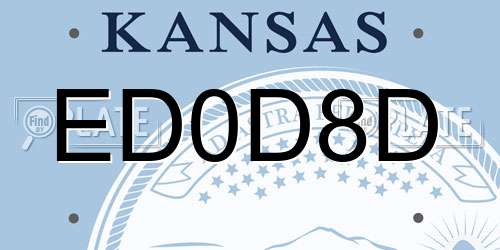 ED0D8D Kansas License Plate
