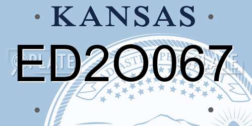 ED2O067 Kansas License Plate