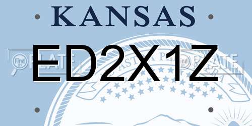 ED2X1Z Kansas License Plate