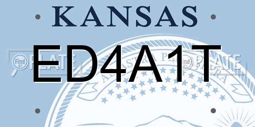 ED4A1T Kansas License Plate