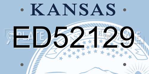 ED52129 Kansas License Plate