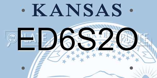 ED6S2O Kansas License Plate