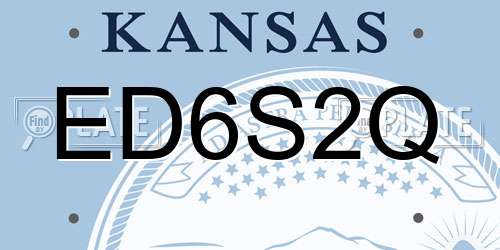 ED6S2Q Kansas License Plate