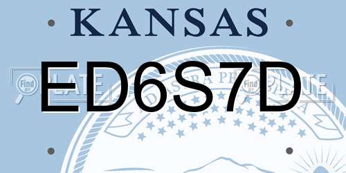 ED6S7D Kansas License Plate