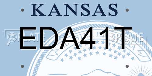 EDA41T Kansas License Plate