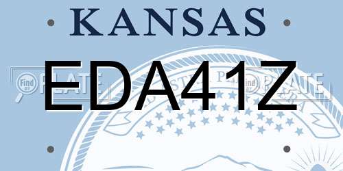 EDA41Z Kansas License Plate