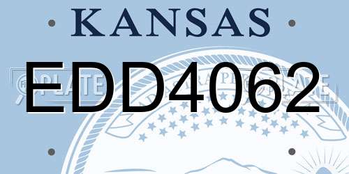 EDD4062 Kansas License Plate