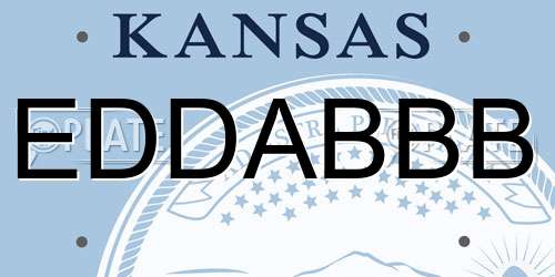 EDDABBB Kansas License Plate