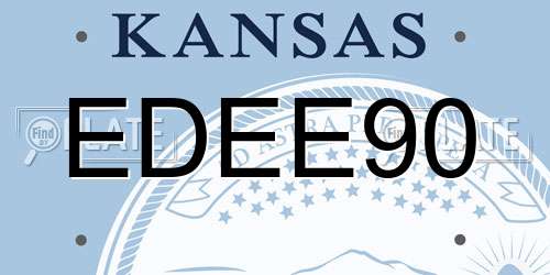 EDEE90 Kansas License Plate