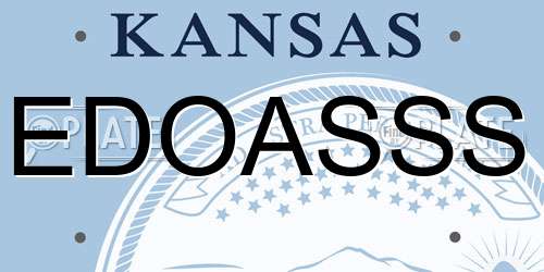 EDOASSS Kansas License Plate