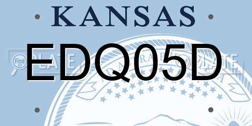 EDQ05D Kansas License Plate