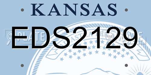 EDS2129 Kansas License Plate
