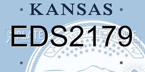 EDS2179 Kansas License Plate