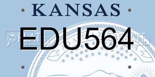 EDU564 Kansas License Plate