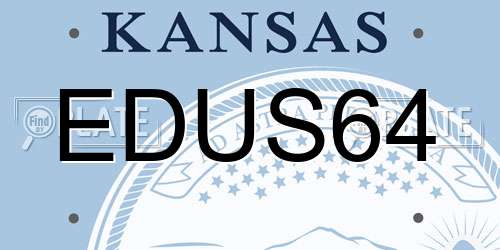 EDUS64 Kansas License Plate