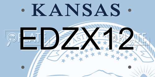 EDZX12 Kansas License Plate