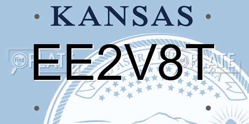 EE2V8T Kansas License Plate