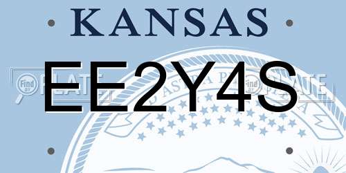 EE2Y4S Kansas License Plate