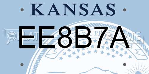 EE8B7A Kansas License Plate