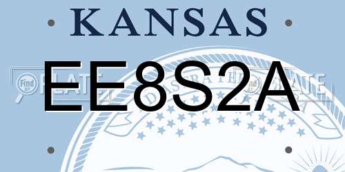 EE8S2A Kansas License Plate