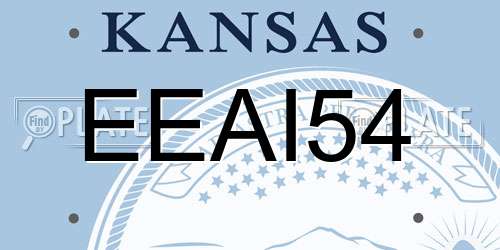 EEAI54 Kansas License Plate