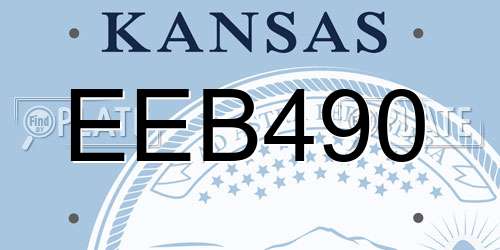 EEB490 Kansas License Plate