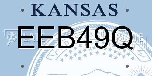 EEB49Q Kansas License Plate
