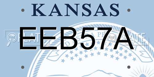 EEB57A Kansas License Plate