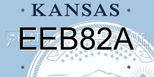 EEB82A Kansas License Plate