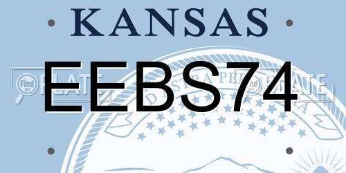 EEBS74 Kansas License Plate