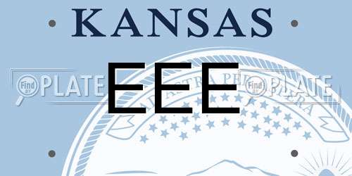 EEE Kansas License Plate
