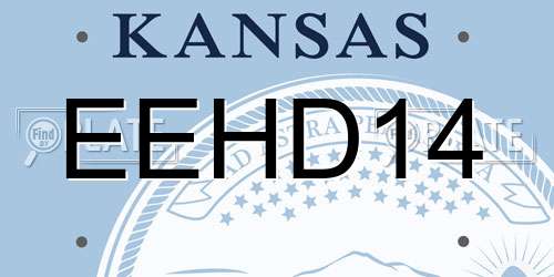 EEHD14 Kansas License Plate