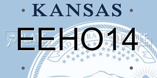 EEHO14 Kansas License Plate