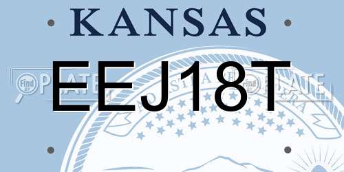 EEJ18T Kansas License Plate