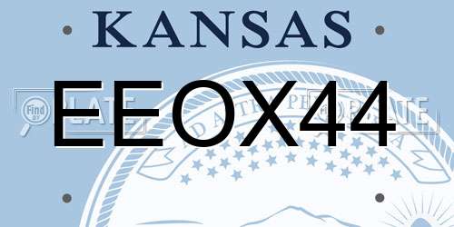 EEOX44 Kansas License Plate