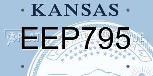 EEP795 Kansas License Plate